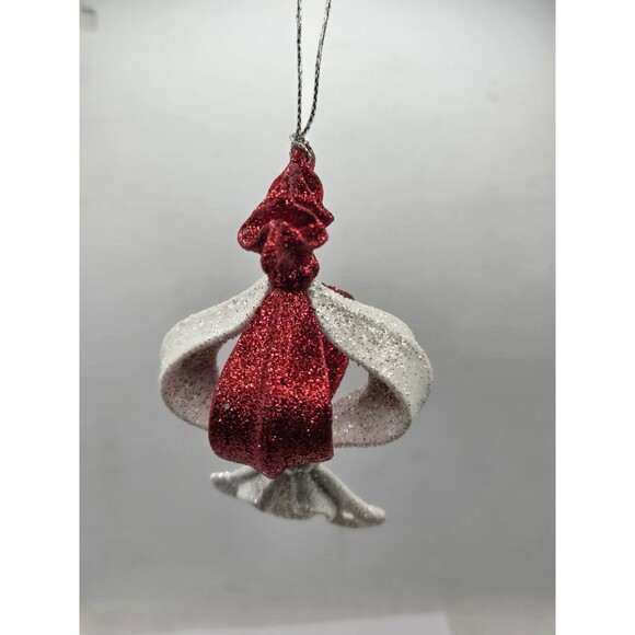 Frontgate Red and Silver Candy Wrapper Ornament - Picture 2 of 5